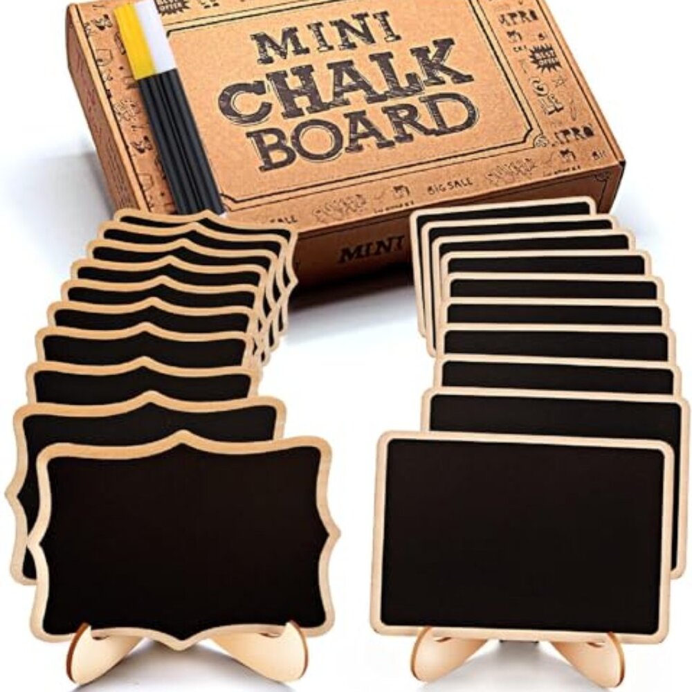 Mini Chalkboard Signs, 20 Pack